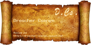 Drescher Csenge névjegykártya
